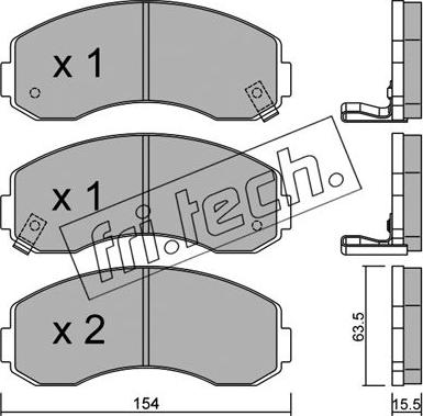 Fri.Tech. 386.0 - Kit de plaquettes de frein, frein à disque cwaw.fr