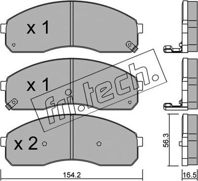 Fri.Tech. 383.0 - Kit de plaquettes de frein, frein à disque cwaw.fr