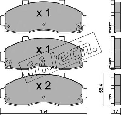 Fri.Tech. 382.0 - Kit de plaquettes de frein, frein à disque cwaw.fr