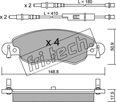 Fri.Tech. 339.0 - Kit de plaquettes de frein, frein à disque cwaw.fr