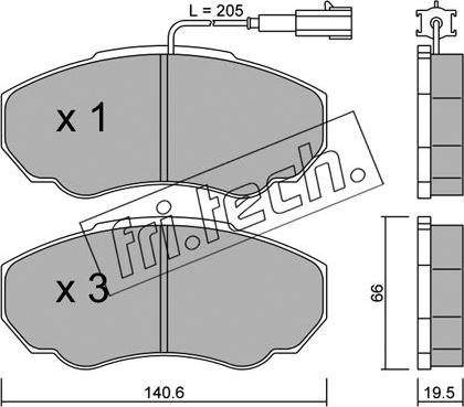 Fri.Tech. 334.0 - Kit de plaquettes de frein, frein à disque cwaw.fr