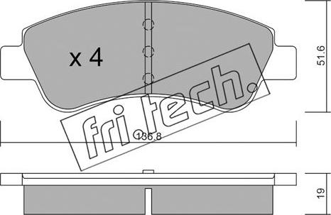 Fri.Tech. 336.0 - Kit de plaquettes de frein, frein à disque cwaw.fr