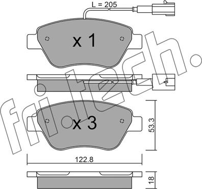 Fri.Tech. 330.0 - Kit de plaquettes de frein, frein à disque cwaw.fr