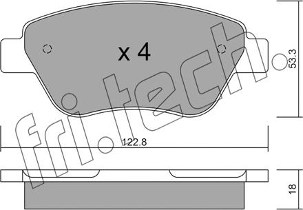 Fri.Tech. 330.1 - Kit de plaquettes de frein, frein à disque cwaw.fr