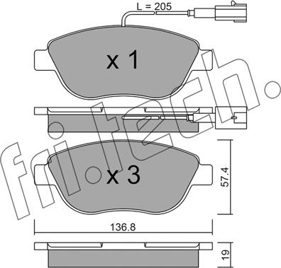 Fri.Tech. 331.0 - Kit de plaquettes de frein, frein à disque cwaw.fr