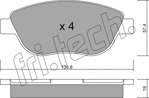 Fri.Tech. 331.1 - Kit de plaquettes de frein, frein à disque cwaw.fr