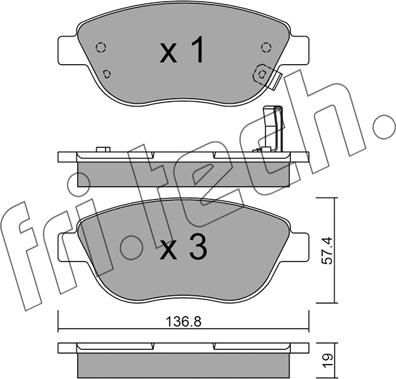 Fri.Tech. 331.2 - Kit de plaquettes de frein, frein à disque cwaw.fr