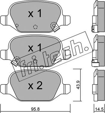 Fri.Tech. 333.5 - Kit de plaquettes de frein, frein à disque cwaw.fr