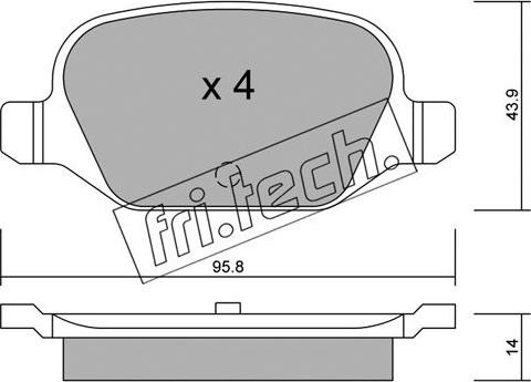 Fri.Tech. 333.0 - Kit de plaquettes de frein, frein à disque cwaw.fr