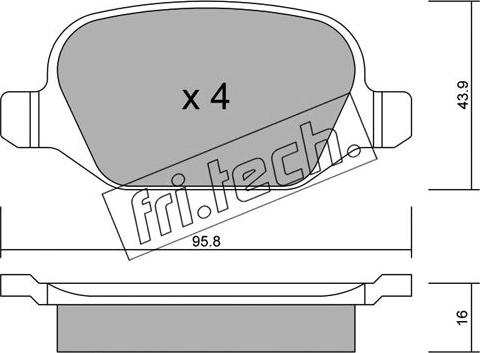 Fri.Tech. 333.1 - Kit de plaquettes de frein, frein à disque cwaw.fr