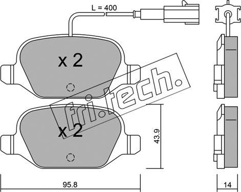 Fri.Tech. 333.3 - Kit de plaquettes de frein, frein à disque cwaw.fr