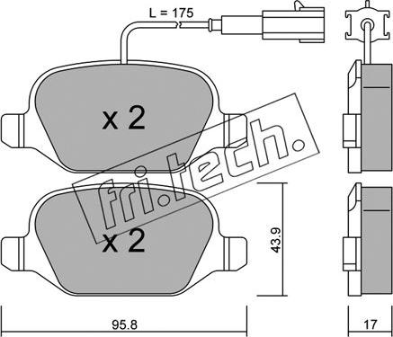 Fri.Tech. 333.2 - Kit de plaquettes de frein, frein à disque cwaw.fr