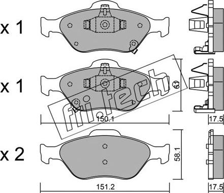 Fri.Tech. 325.1 - Kit de plaquettes de frein, frein à disque cwaw.fr