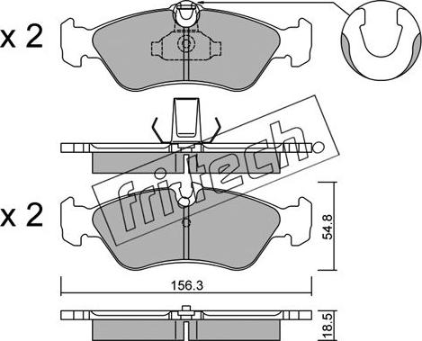 Fri.Tech. 320.1 - Kit de plaquettes de frein, frein à disque cwaw.fr