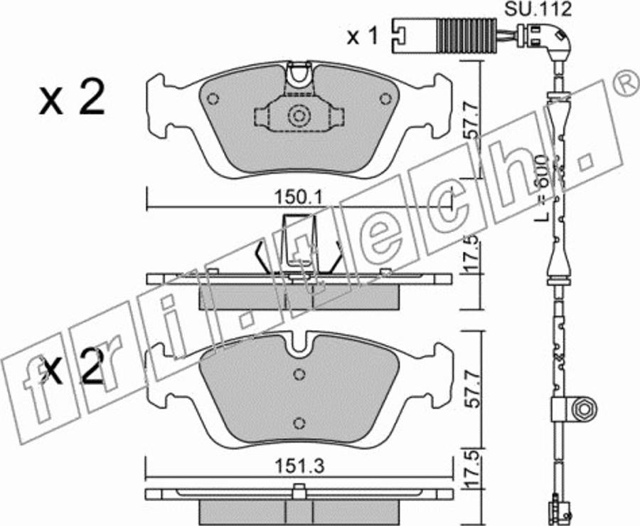 Fri.Tech. 321.0W - Kit de plaquettes de frein, frein à disque cwaw.fr