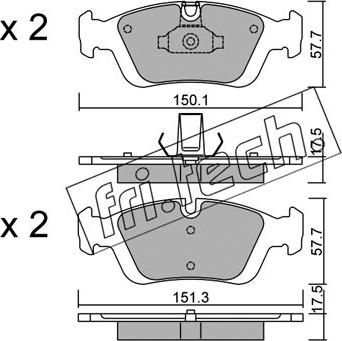 Fri.Tech. 321.0 - Kit de plaquettes de frein, frein à disque cwaw.fr