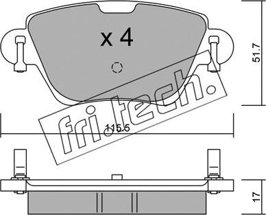 Fri.Tech. 328.0 - Kit de plaquettes de frein, frein à disque cwaw.fr