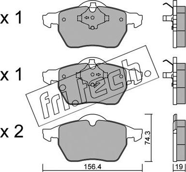 Fri.Tech. 323.1 - Kit de plaquettes de frein, frein à disque cwaw.fr