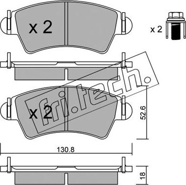 Fri.Tech. 322.0 - Kit de plaquettes de frein, frein à disque cwaw.fr