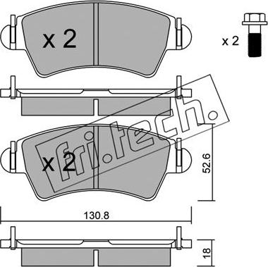 Fri.Tech. 322.1 - Kit de plaquettes de frein, frein à disque cwaw.fr