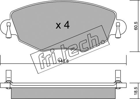 Fri.Tech. 327.0 - Kit de plaquettes de frein, frein à disque cwaw.fr