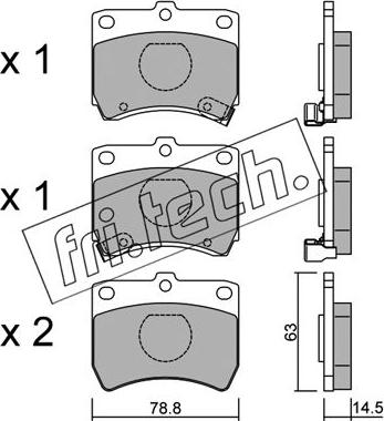 Fri.Tech. 379.0 - Kit de plaquettes de frein, frein à disque cwaw.fr