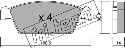 Fri.Tech. 376.0 - Kit de plaquettes de frein, frein à disque cwaw.fr