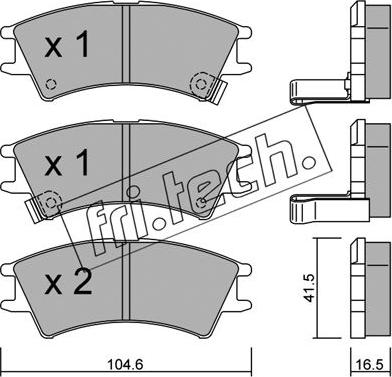 Fri.Tech. 370.0 - Kit de plaquettes de frein, frein à disque cwaw.fr