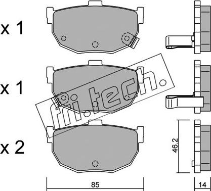 Fri.Tech. 371.0 - Kit de plaquettes de frein, frein à disque cwaw.fr