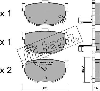 Fri.Tech. 371.1 - Kit de plaquettes de frein, frein à disque cwaw.fr