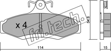 Fri.Tech. 378.0 - Kit de plaquettes de frein, frein à disque cwaw.fr