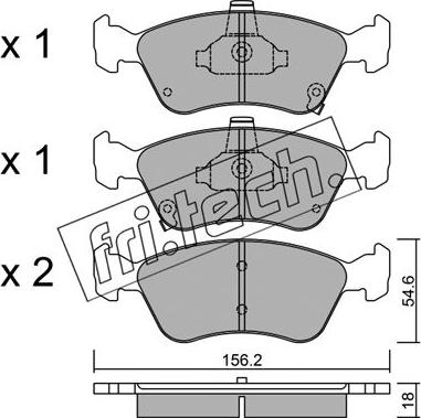 Fri.Tech. 296.0 - Kit de plaquettes de frein, frein à disque cwaw.fr