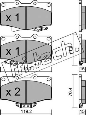 Fri.Tech. 291.0 - Kit de plaquettes de frein, frein à disque cwaw.fr