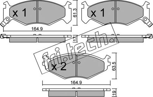 Fri.Tech. 298.0 - Kit de plaquettes de frein, frein à disque cwaw.fr