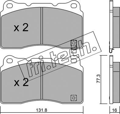 Fri.Tech. 297.5 - Kit de plaquettes de frein, frein à disque cwaw.fr