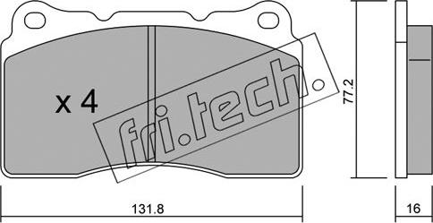 Fri.Tech. 297.1 - Kit de plaquettes de frein, frein à disque cwaw.fr