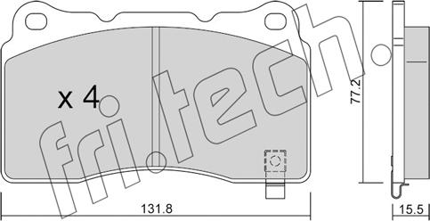 Fri.Tech. 297.8 - Kit de plaquettes de frein, frein à disque cwaw.fr