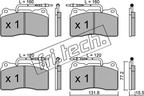 Fri.Tech. 297.3 - Kit de plaquettes de frein, frein à disque cwaw.fr