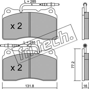 Fri.Tech. 297.2 - Kit de plaquettes de frein, frein à disque cwaw.fr