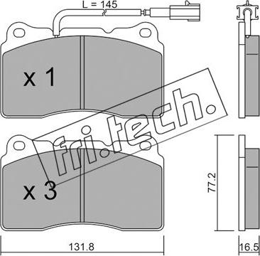 Fri.Tech. 297.7 - Kit de plaquettes de frein, frein à disque cwaw.fr