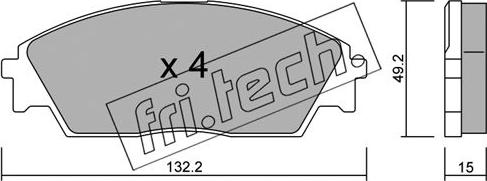 Fri.Tech. 245.0 - Kit de plaquettes de frein, frein à disque cwaw.fr