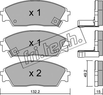 Fri.Tech. 245.1 - Kit de plaquettes de frein, frein à disque cwaw.fr