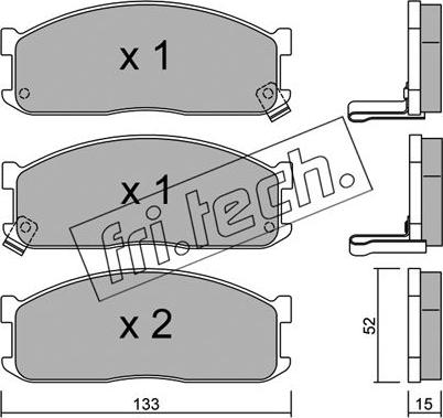 Fri.Tech. 241.1 - Kit de plaquettes de frein, frein à disque cwaw.fr