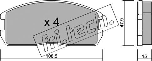 Fri.Tech. 247.0 - Kit de plaquettes de frein, frein à disque cwaw.fr