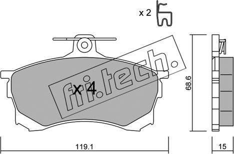 Fri.Tech. 259.0 - Kit de plaquettes de frein, frein à disque cwaw.fr