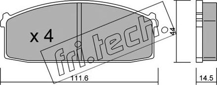 Fri.Tech. 254.0 - Kit de plaquettes de frein, frein à disque cwaw.fr