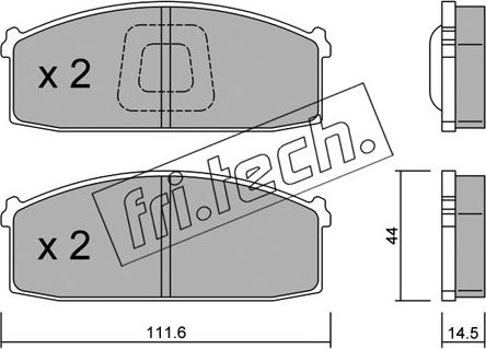 Fri.Tech. 254.1 - Kit de plaquettes de frein, frein à disque cwaw.fr