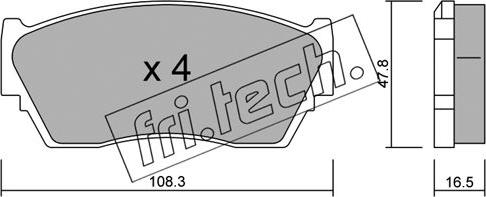 Fri.Tech. 255.0 - Kit de plaquettes de frein, frein à disque cwaw.fr