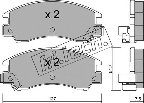 Fri.Tech. 250.0 - Kit de plaquettes de frein, frein à disque cwaw.fr