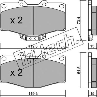 Fri.Tech. 251.0 - Kit de plaquettes de frein, frein à disque cwaw.fr